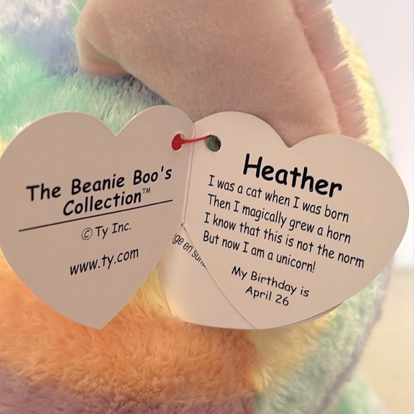 Brand New Ty Beanie Boo Large 16" Rainbow Unicorn Cat Plush Stuffed Animal Toy - Picture 14 of 15